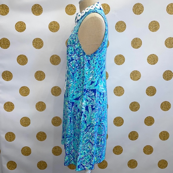 HTF Lilly Pulitzer Jane Shift Capri Teal Pop Up Tortuga Time, Size 4, NWT - Picture 3 of 9